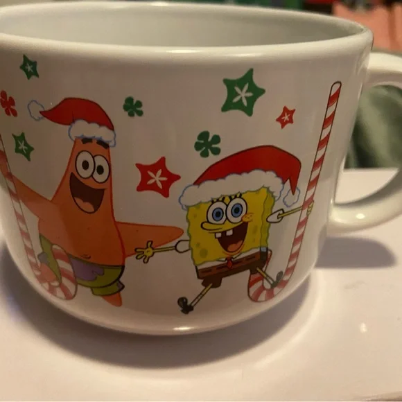 Festive SpongeBob and Patrick Holiday Mug - White - Picture 3 of 6